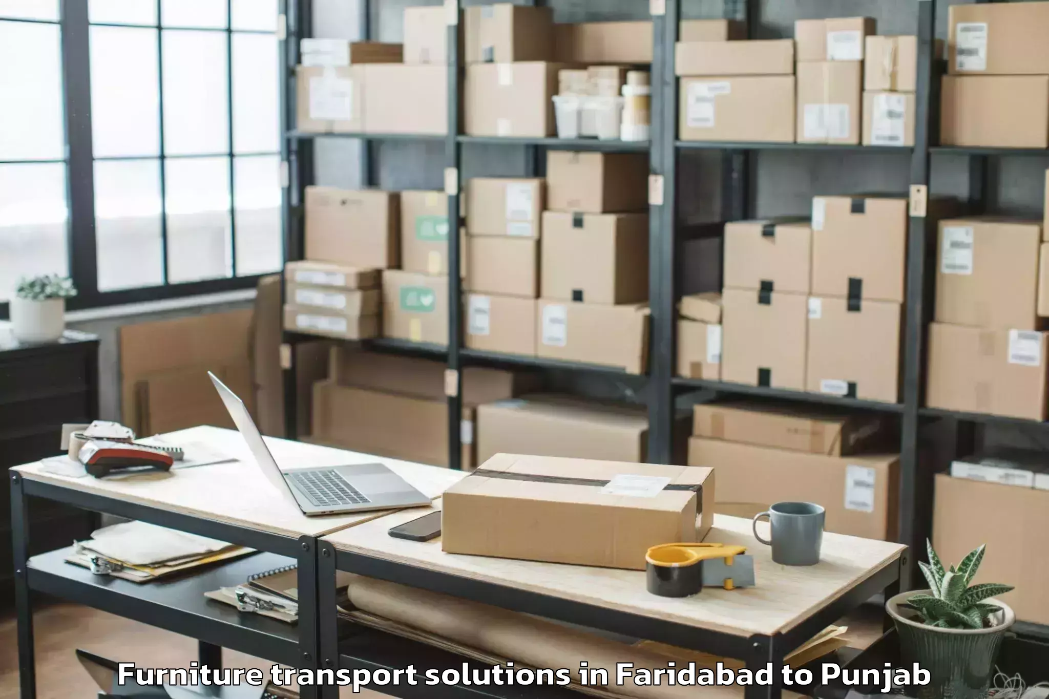 Faridabad to Bhadaur Furniture Transport Solutions